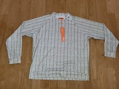 Tallia Sport Cable Sweat Shirt Cream Men Size XL