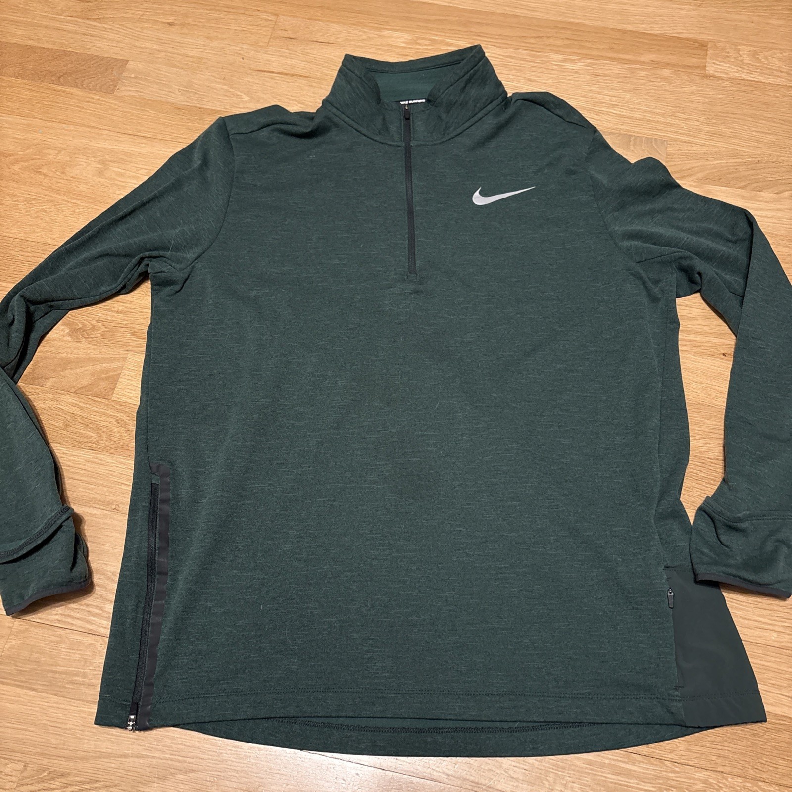 Nike Mens Therma-Fit Repel Element Long Sleeve Running Shirt XL Green 1/2 Zip gallery