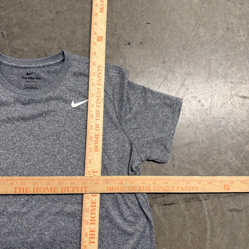 Nike Mens Dri-FIT Heathered Grey Short Sleeve Training T-Shirt Large 2549 gallery