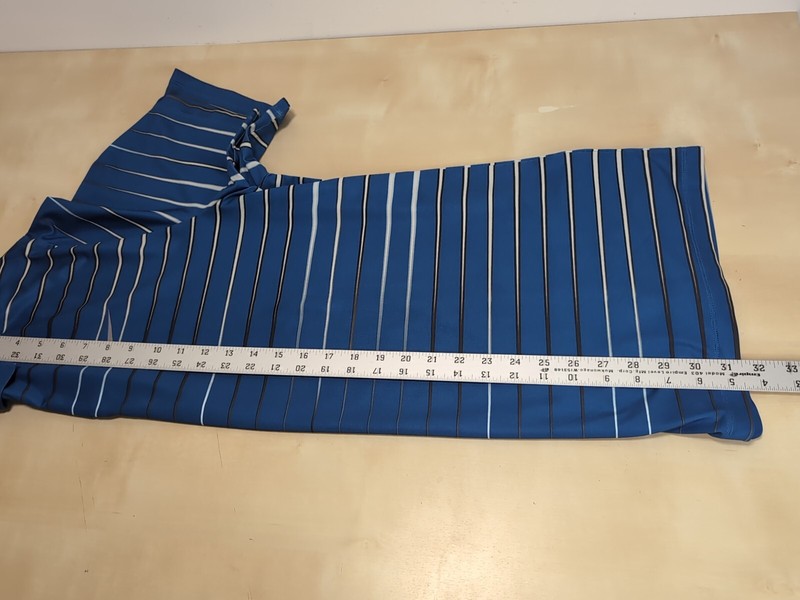 Nike Golf Tiger Woods Collection Blue Striped Polo Shirt Size LG EUC gallery