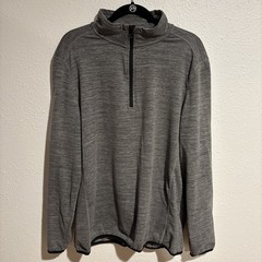 Avalanche Outdoor Supply 1/4 Zip Performance Fleece Stretch Pullover Mens L Gray