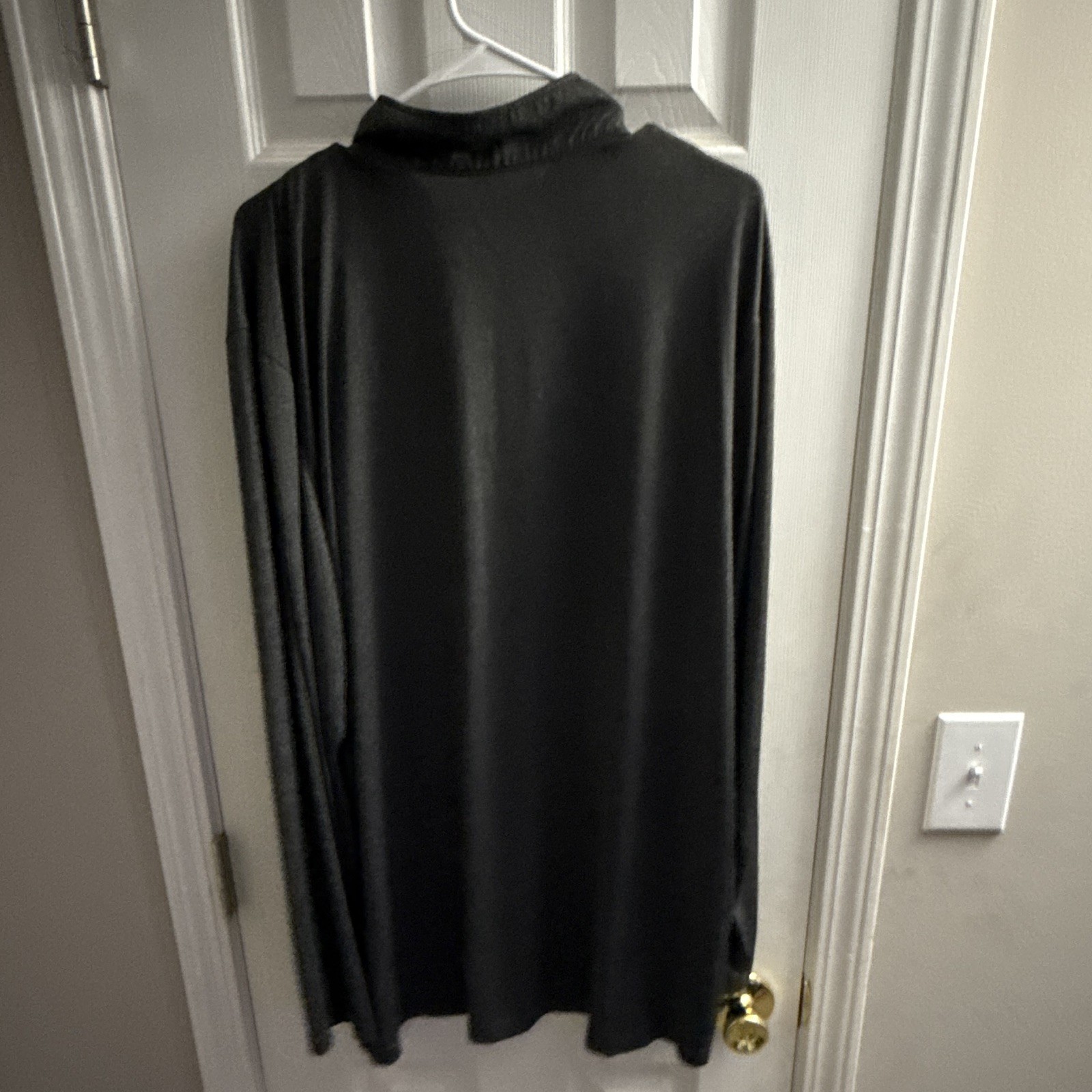 UltraClub Cool & Dry Men’s Pullover 2XL Black Long Sleeve Polyester 1/2 Zip gallery