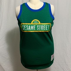Headgear Classics Jersey Sesame Street Elmo Cookie Monster Big Bird Oscar Mens M
