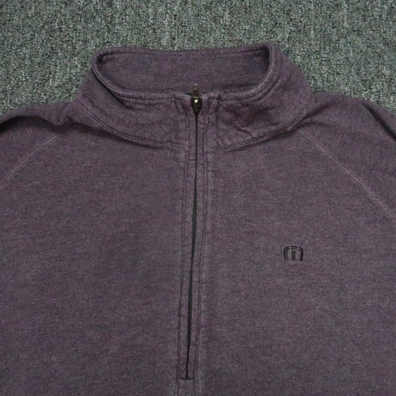 Travis Mathew Pullover Mens Medium Red Quarter Zip Modal Blend Stretch Pockets gallery