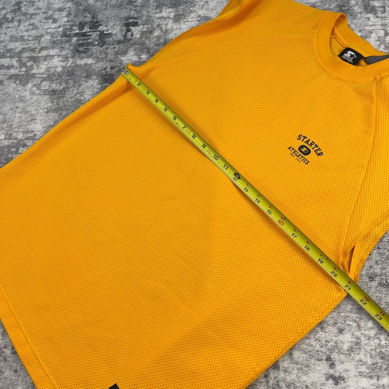 Starter Men Medium Orange Mesh Athletic Jersey Solid Blokecore Sportif Retro gallery