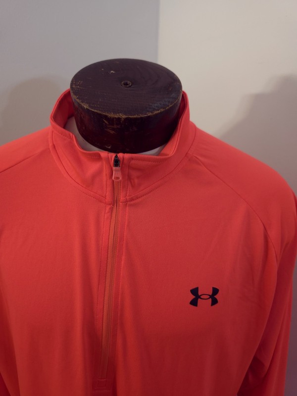 Under Armour Men's XXXL 3XL Neon Pink Quarterzip Longsleeve Pullover gallery