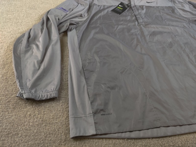 Nike Shield Half Zip Golf Windbreaker Jacket Men 2XL 2 Tone Gray *Business Logo* gallery