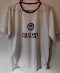 Men’s Cruz Azul Training Soccer Shirt White Bue Deportivo Mexico C 20″ L 26″