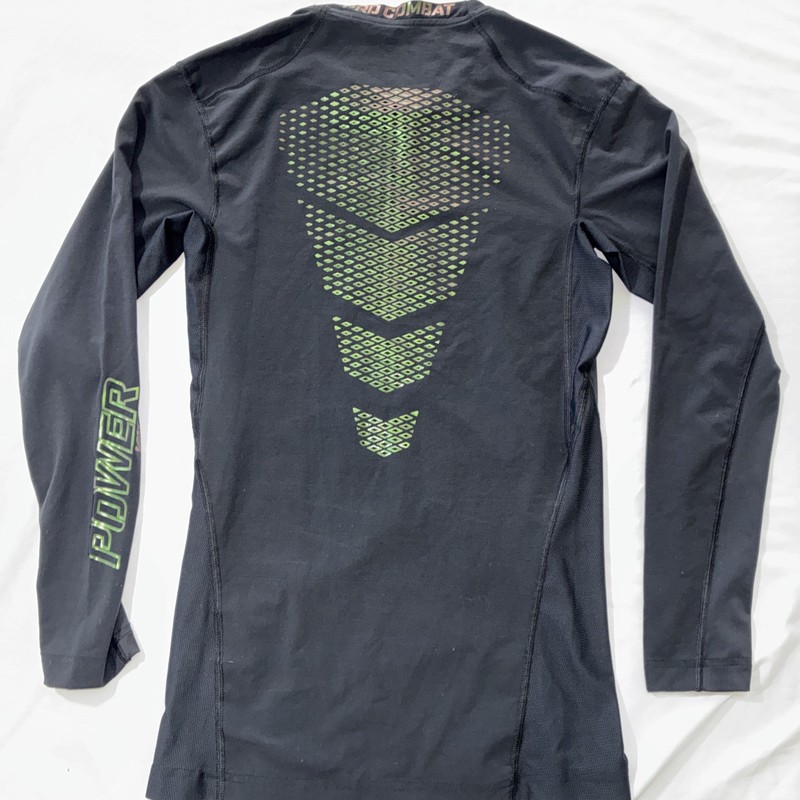 Nike Mens M Pro Combat Hypercool Vapor Power Compression Shirt Long Sleeve Black gallery