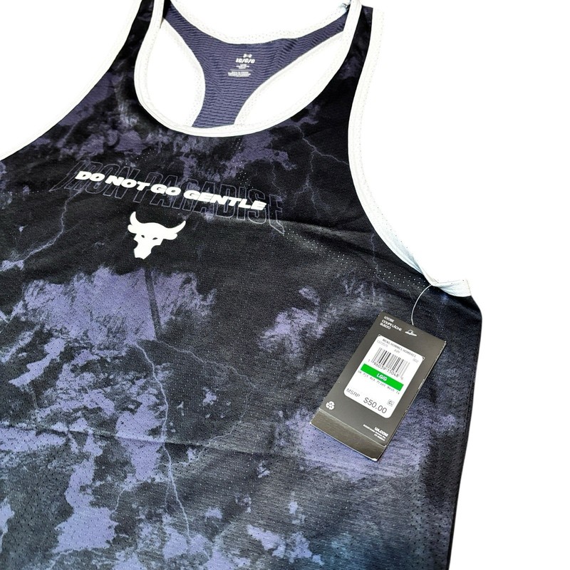 Under Armour Project Rock Mesh Tank Top Mens Large Do Not Go Gentle NEW gallery
