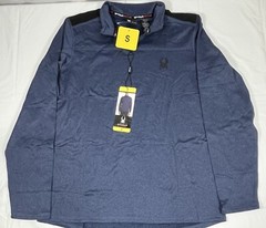 Spyder Active Performance ¼ Zip Pullover, Blue, Men’s Small, NEW – gym, workout