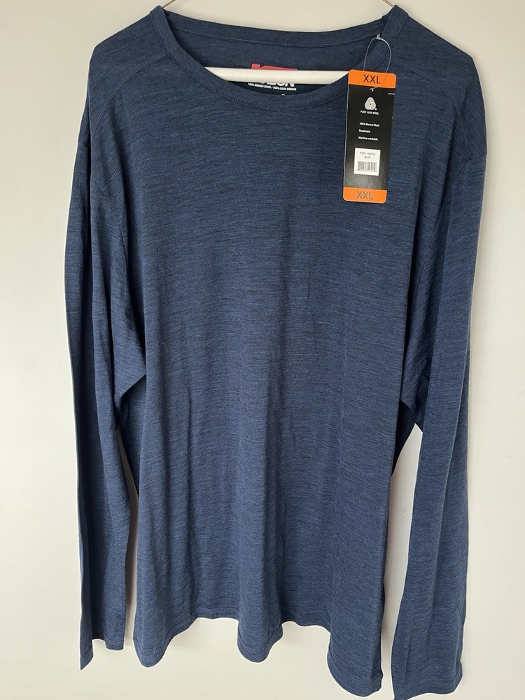 NWT Karbon 100% Merino Wool Shirt Mens 2XL Made In Canada Hiking Outdoor Work