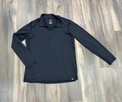REI Co-op Quarter Zip Lightweight Pullover Mens Large Dark Gray Hiking Shirt Top