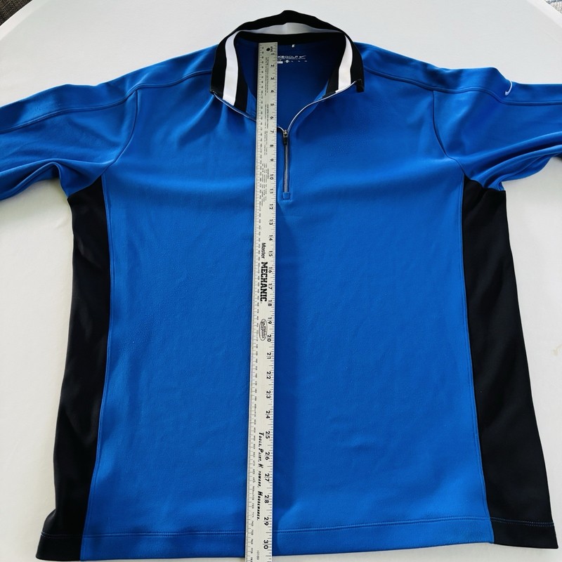 Nike Golf Dri-FIT XL Quarter Zip Pullover Blue Black 578673-491 Mens gallery