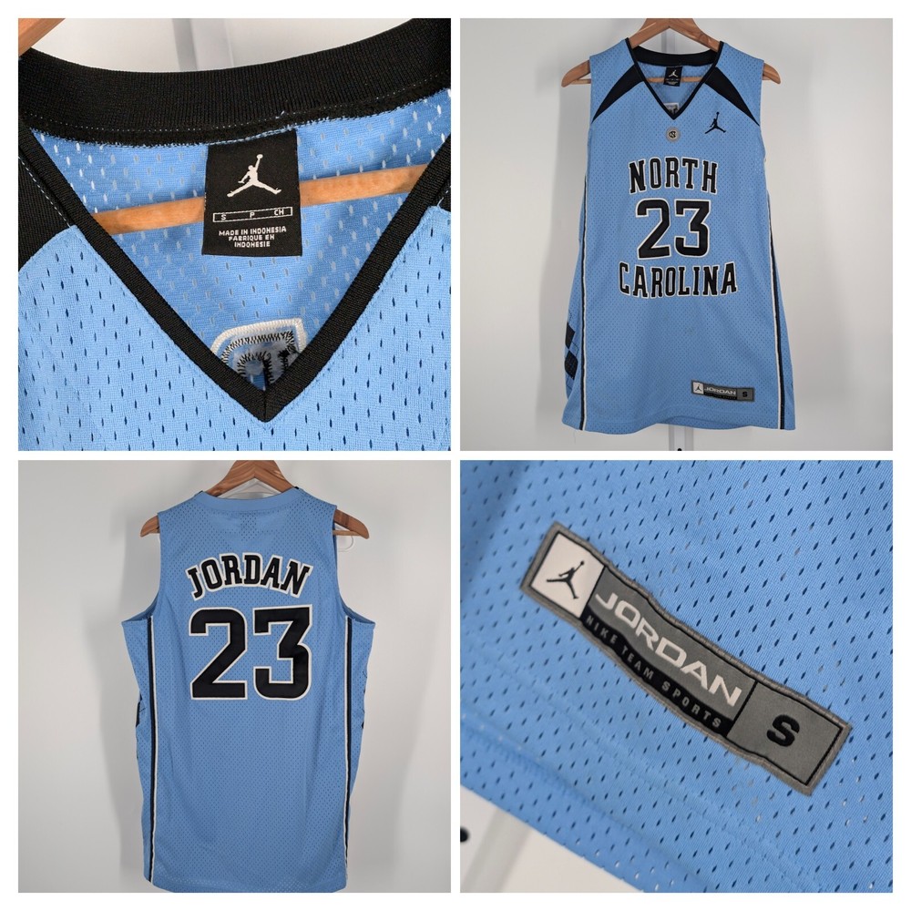 Nike Michael Jordan North Carolina Tar Heel Blue Mesh Basketball Jersey Y2K...