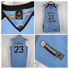 Nike Michael Jordan North Carolina Tar Heel Blue Mesh Basketball Jersey Y2K…