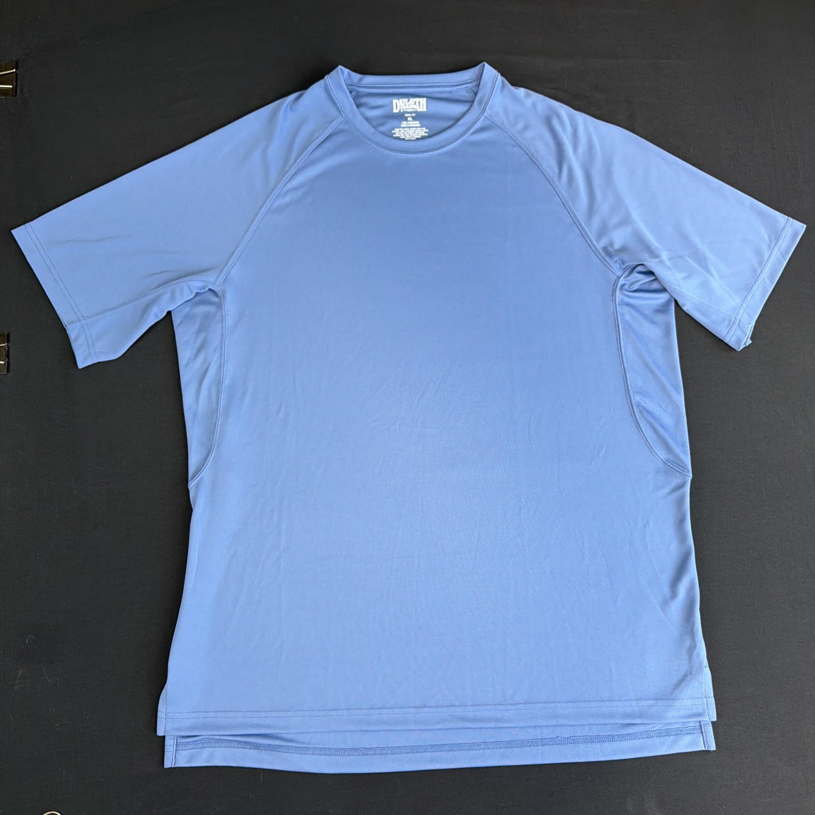 Duluth Trading Co. Men's T-Shirt Trim Fit XL Blue Longtail Crew Neck Polyester gallery