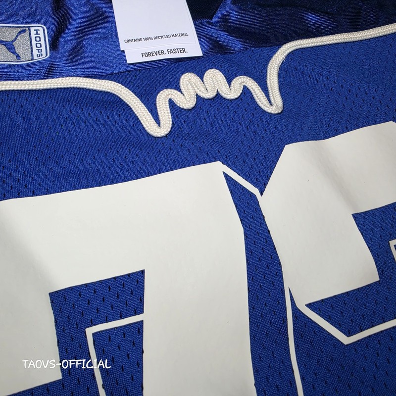 PUMA Dress Code VNeck Short Sleeve Replica Jersey Mens Blue Casual 63025401 M gallery