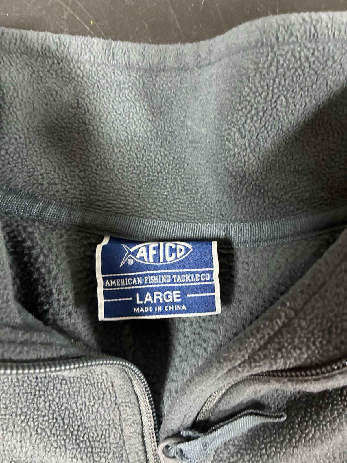 AFTCO 1/2 ZIp Pullover Men Large Gray Fleece Performance Mock Neck Long Sleeve gallery