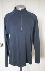 Lululemon Men’s Shirt Metal Vent Tech 1/2 Zip Navy Blue Pullover Size M