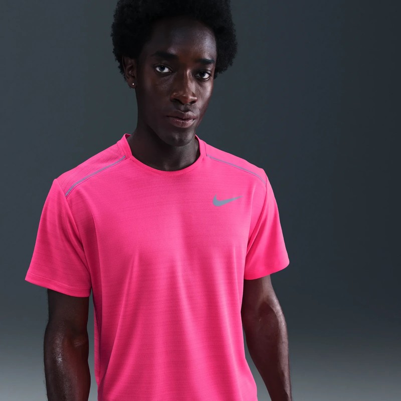 Nike Miler 1.0 Men's Hyper Pink Running Short Sleeve Top FZ4782-645 gallery