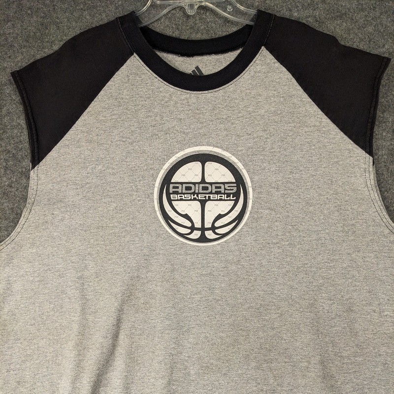 Adidas men's multi-sport tank top gray black XL gallery