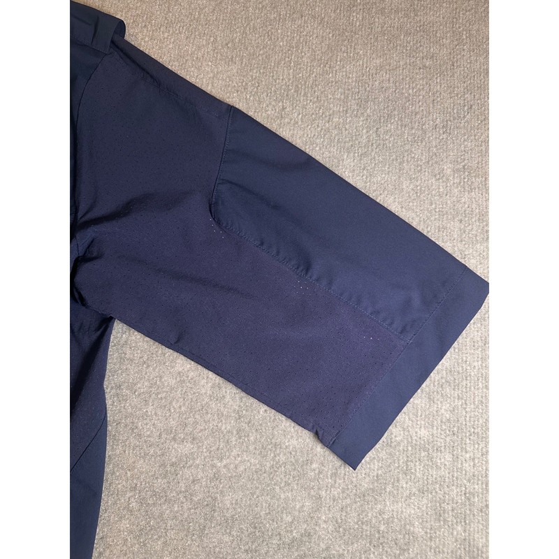Nike Pro Hypercool Mens V-Neck Training Top Navy Blue Short Sleeve Shirt CL gallery