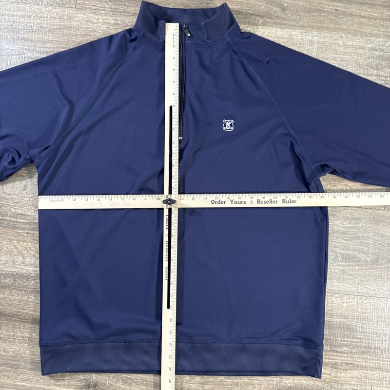Footjoy Mens 1/4 Zip Extra Large Navy FJ Golf Shirt Pullover performance logo gallery