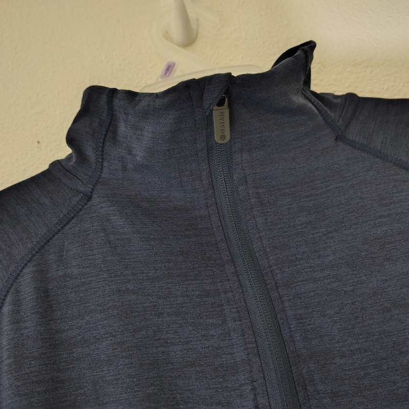 Gaiam Half Zip Pullover Active Top Blue | Long Sleeve Slim Fit | Size L gallery