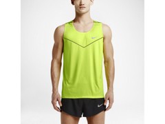 Nike Dri Fit Racing Singlet Tank Top Yellow Volt Sz S 647794 702