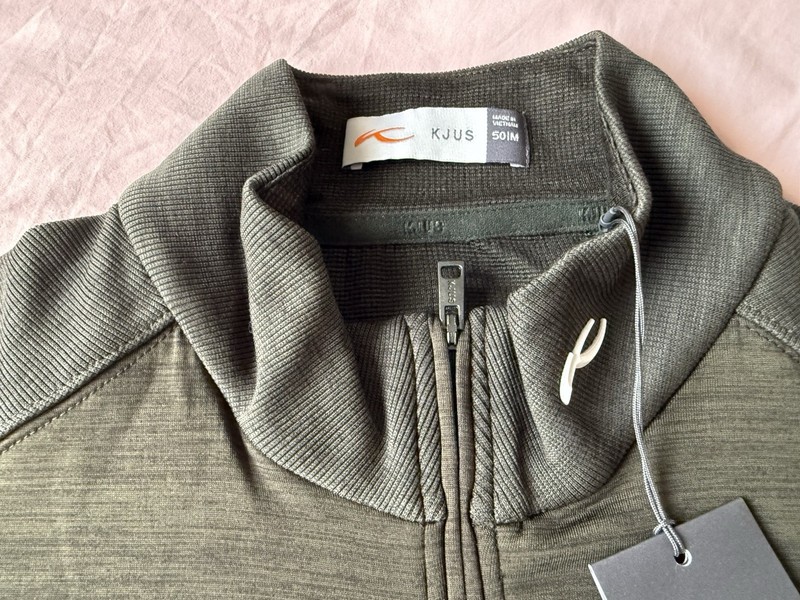 KJUS Liam Techwool Half Zip Mock Neck Pullover NWT M/50 Olive gallery