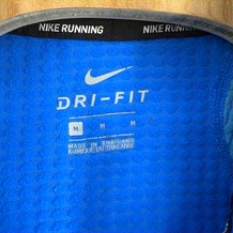 Nike Running Dri-FIT Half Zip Pullover Mens Medium Blue Heathered Training Top gallery