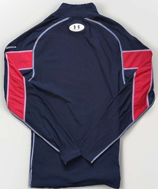 Under Armour Black Red Compression Long Sleeve Thick Shirt • Men's M gallery