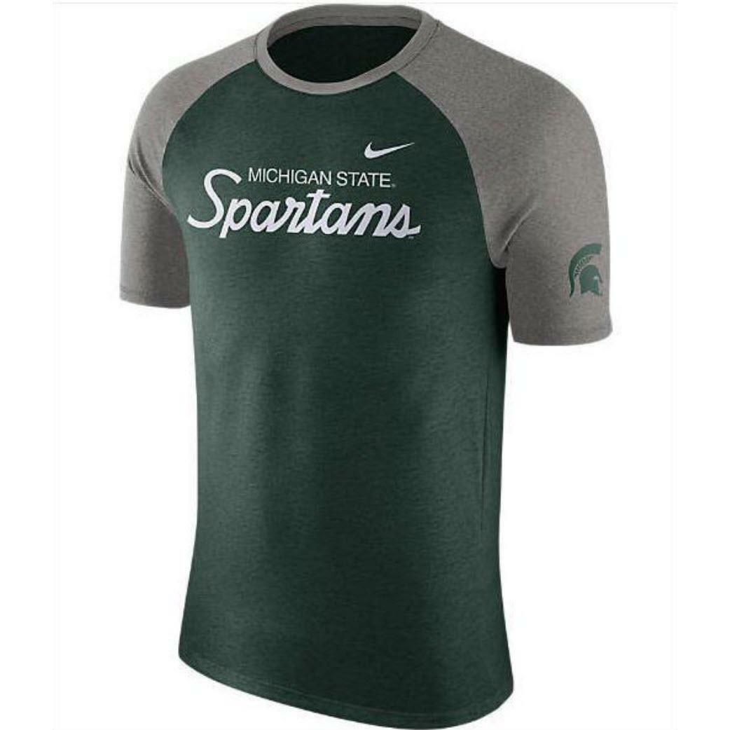 Nike Men's Michigan State Spartans College Script Tri-Blend Raglan T-Shirt XL gallery