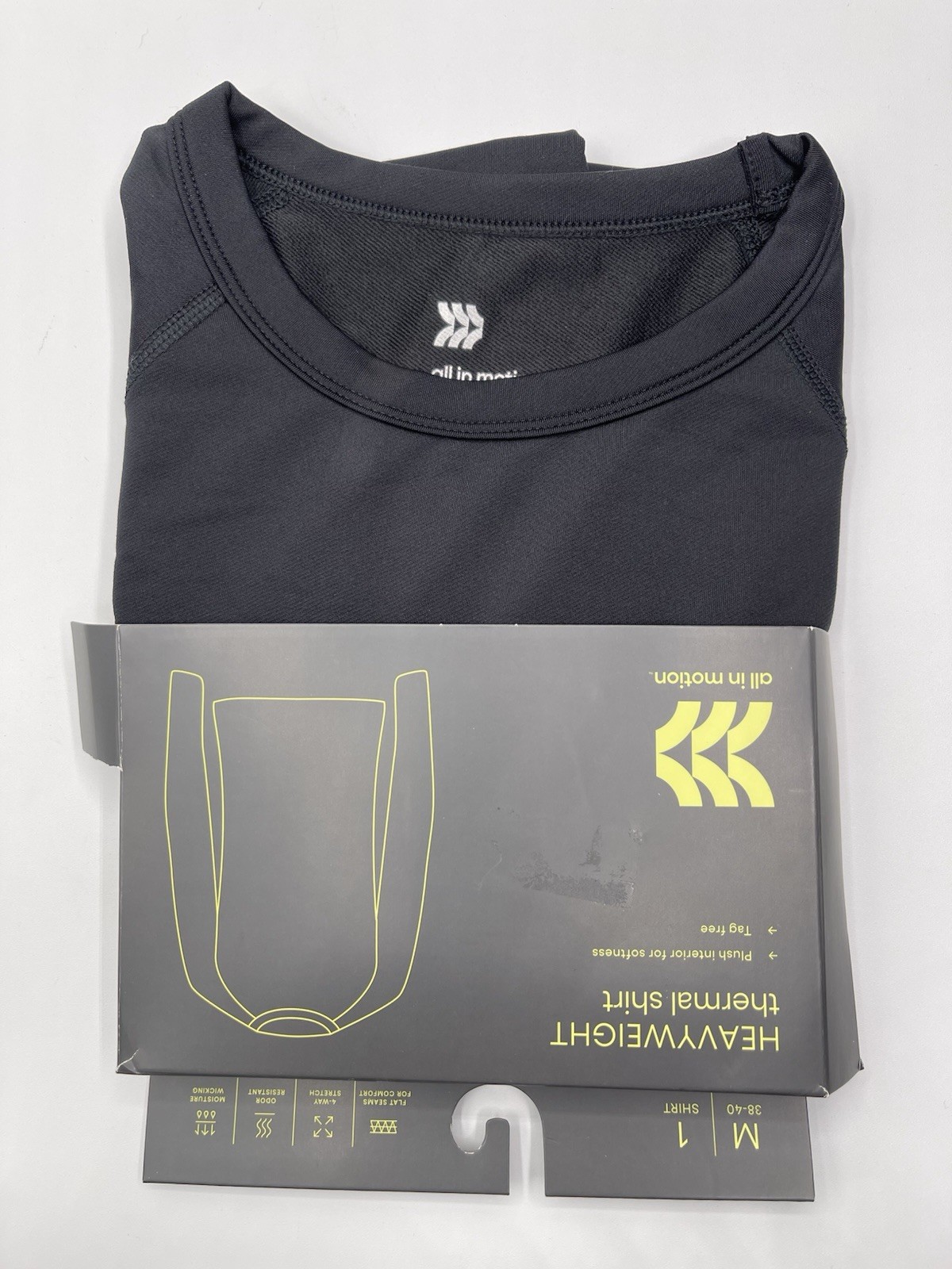 All in Motion Heavy Weight Thermal Shirt Black Mens Size Medium Base Layer gallery