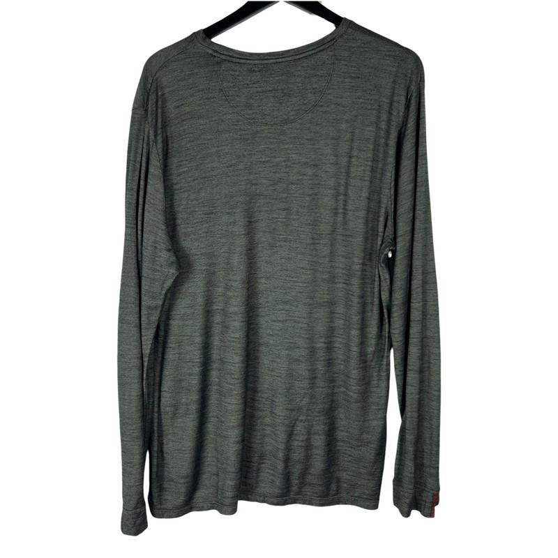 Bombas Mens Merino Wool Crew Neck Long Sleeve T-Shirt in Gray Base Layer Size XL gallery