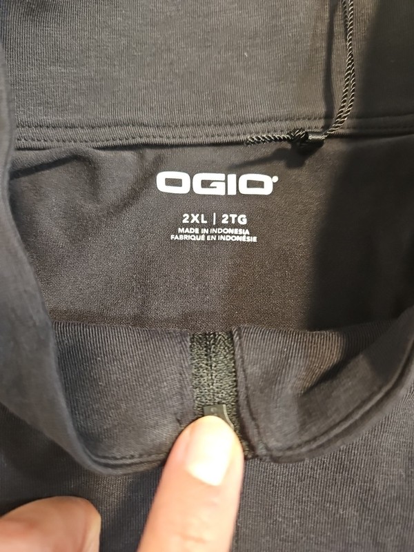 OGIO- Black 1/4 zip pullover with ZOA Energy Drink Logo. Promo Item- 2XL- NWT. gallery