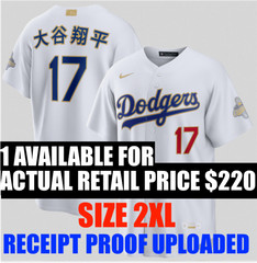 2026 GOLD COLLECTION DODGERS NIKE SHOHEI OHTANI KANJI STADIUM JERSEY SIZE 2XL