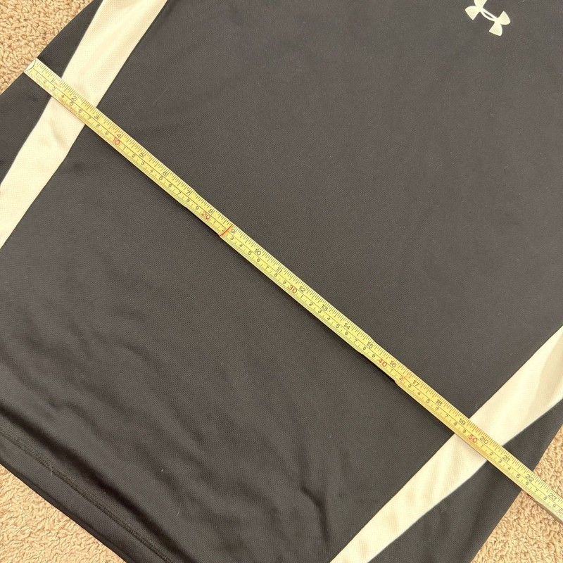 Under Armour HeatGear Shirt Mens XL Black White Long Sleeve Athletic Tee gallery