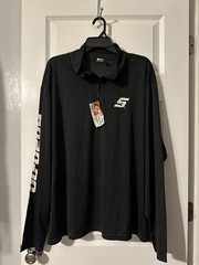 Snap-On Quarter Zip Shirt Black Performance Pullover Mens Size XL Long Sleeve