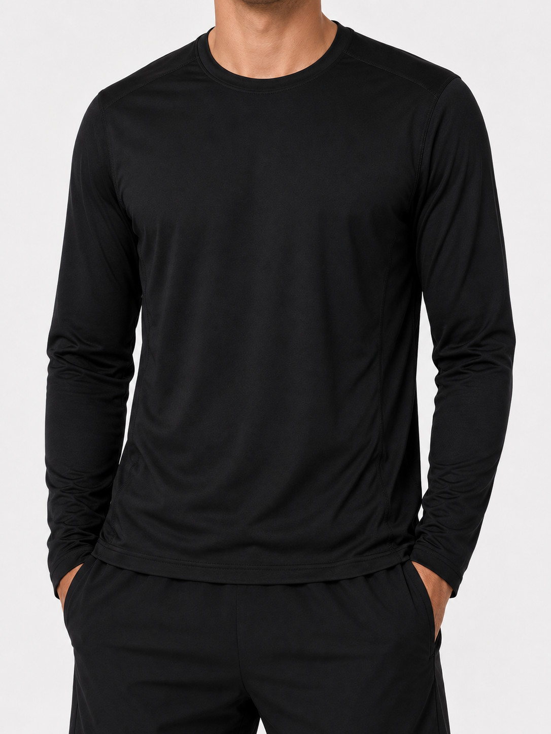 Adidas Climalite Sweat Nothing Black Long Sleeve Athletic Shirt Men's Size (S) gallery