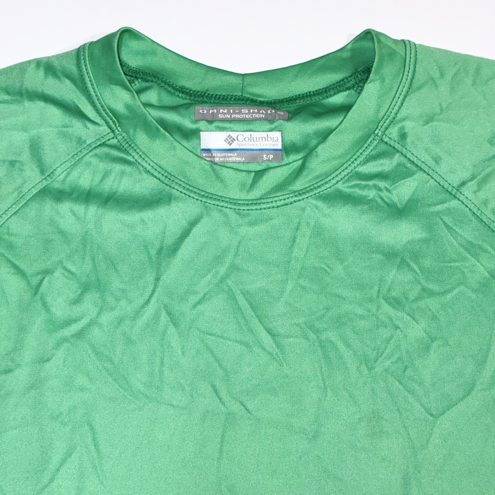 Columbia PFG Mens Small Bright Green Omni Shade Sleeve Crew Neck Long Sleeve gallery
