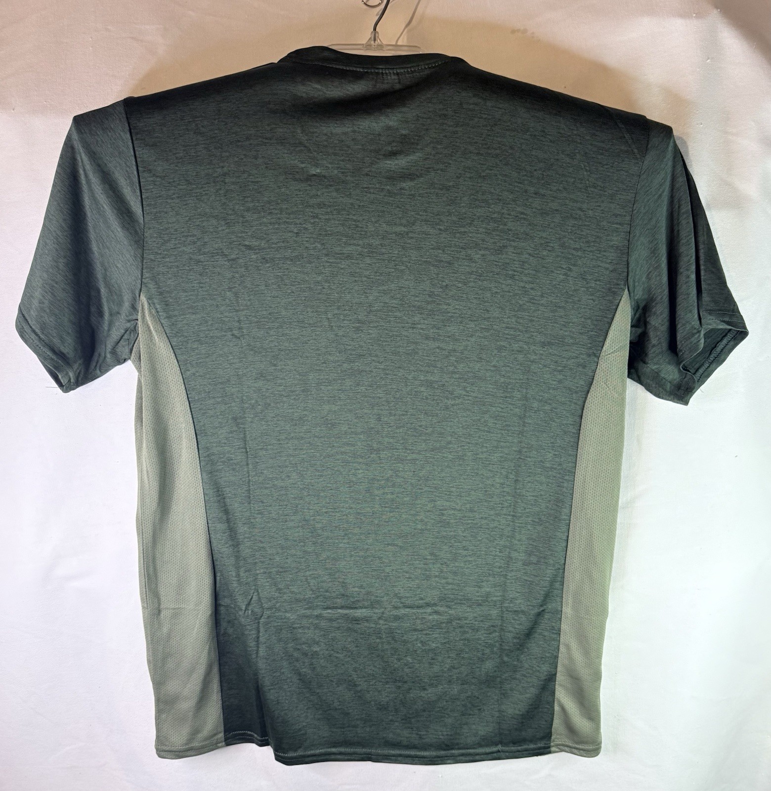 Men's Large Green with Breathable inserts Crew Neck Gym T-Shirt Brand New gallery
