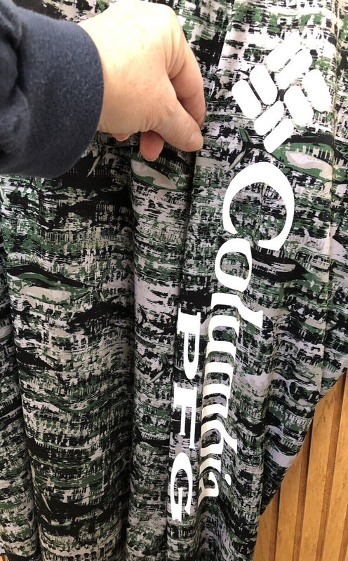 COLUMBIA PFG 1/4 Zip Digital Camo L/S Pullover OmniShade Fish Shirt Men's L gallery