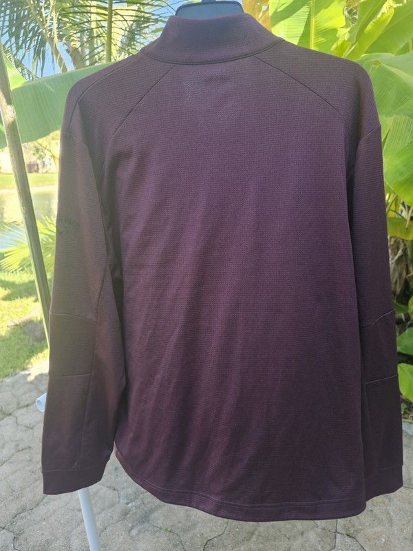 Callaway Golf Jacket 1/4 Zip Men's Size XL Peacoat CGKF90B6DS BURGUNDY gallery