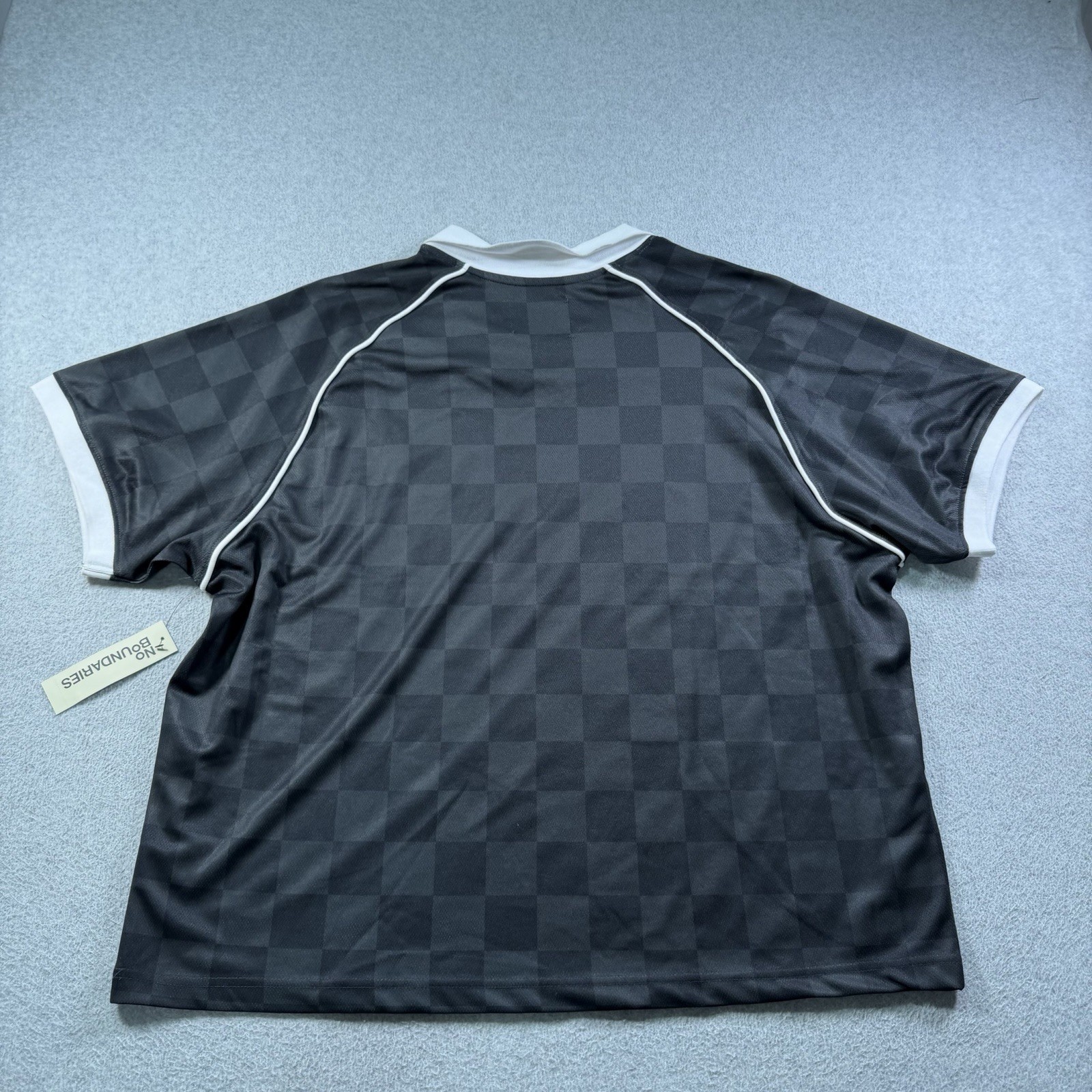 No Boundaries Mesh Soccer Jersey Men’s 2XL Black Checkered New York Streetwear gallery