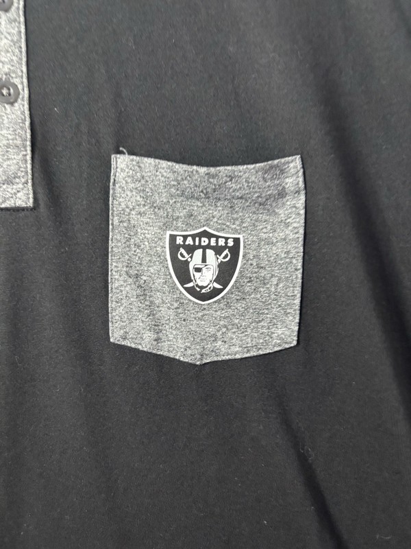Nike Raiders Dri-FIT Shirt Mens XL Black Gray 3/4 Sleeve NFL Pocket Tee gallery