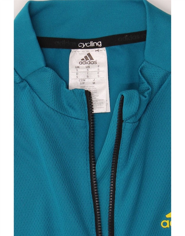 ADIDAS Mens Climalite Pullover Tracksuit Top Small Blue Colourblock DK78 gallery