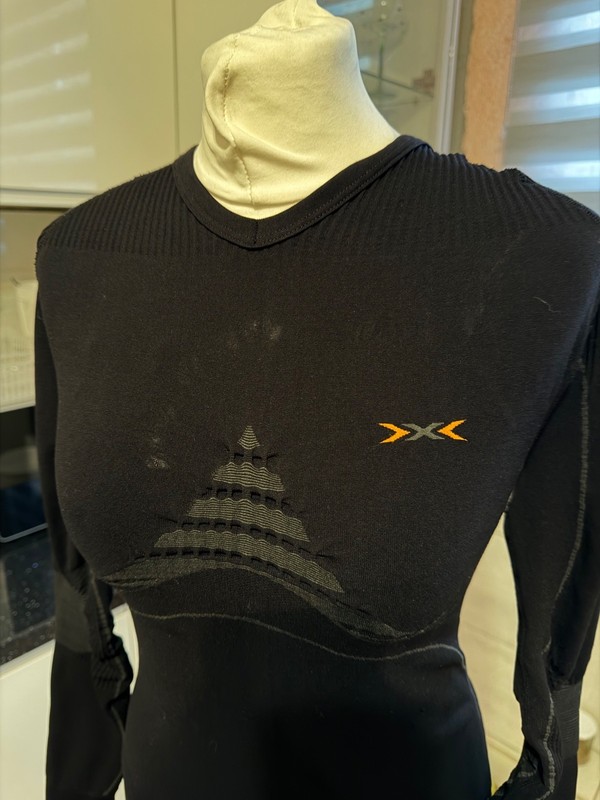 X-Bionic Compression Thermal Long Sleeve Shirt Black Running Ski Top Size S-M gallery