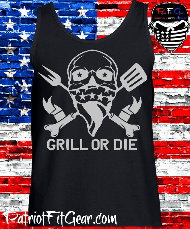 Tank Top,Grill Or Die,Barbecue,Smoker,Beer,BBQ,Grilling,Fathers Day,t-shirt gallery